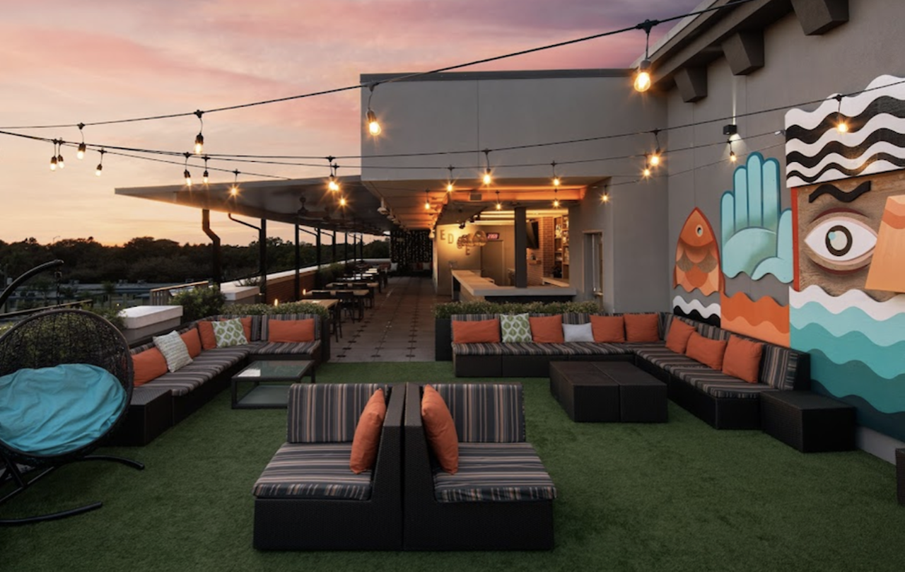 Edge Rooftop Cocktail Lounge
1207 S Howard Ave., Tampa, 813-999-8700
This luxury lounge, located across the street from the iconic Bern’s Steak House, offers a new perspective of S Howard Avenue. Grab a glass from its extensive list of vino with a side of charcuterie. 
Photo via Photo via Google Maps