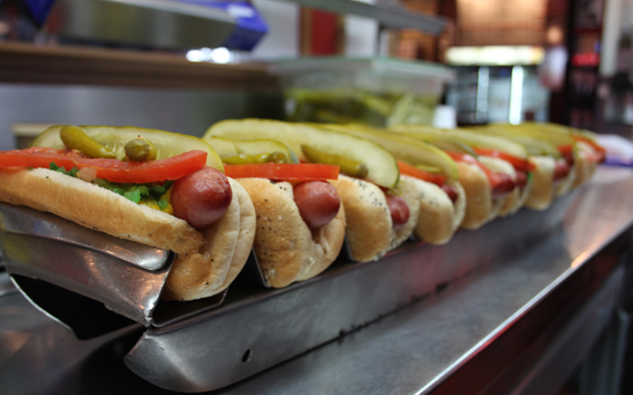 Chicago-style hot dogs are among the menu favorites of Portillo's, newly opened in Tampa.