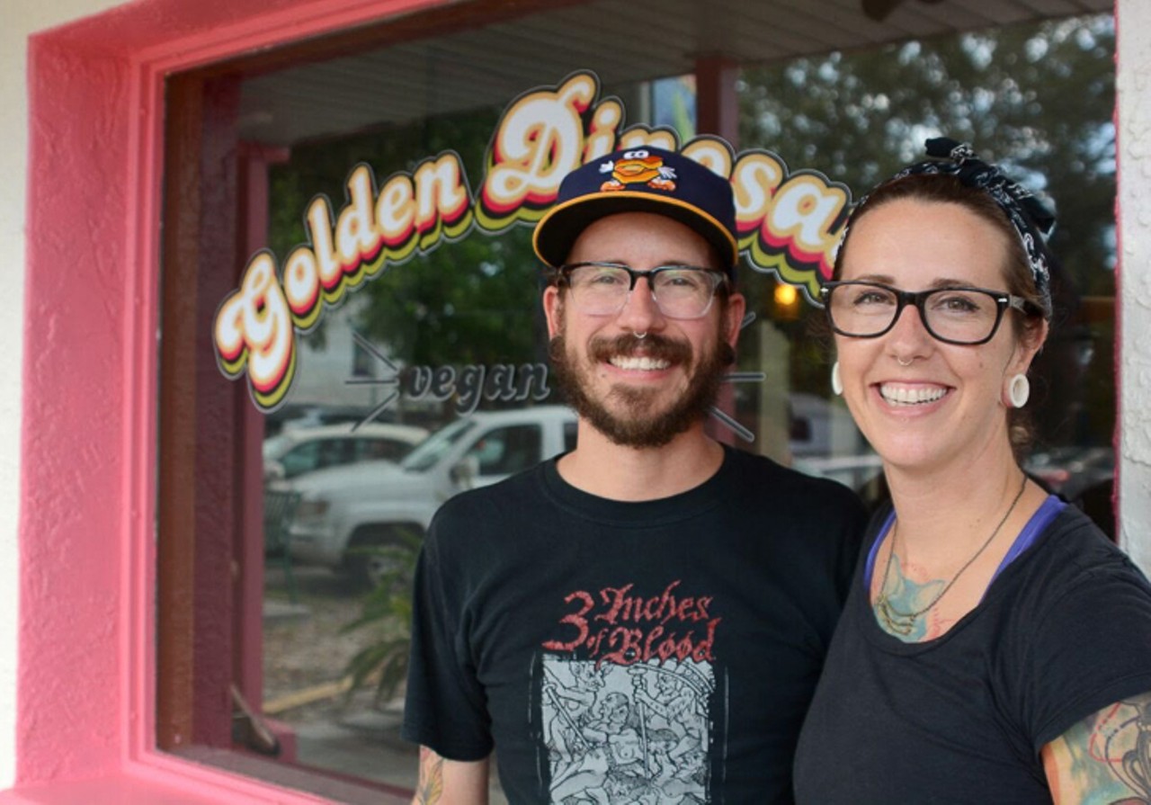 Golden Dinosaurs Vegan Deli  
Audrey Dingeman
2930 Beach Blvd. S., Gulfport
Audrey Dingeman and husband Brian, launched the vegan deli in August 2018, offering plant-based specialties like their Tempeh Reuben with St. Pete Ferments&#146; kraut, cheese, thousand island dressing on pumpernickel.
Photo via Audrey Dingeman