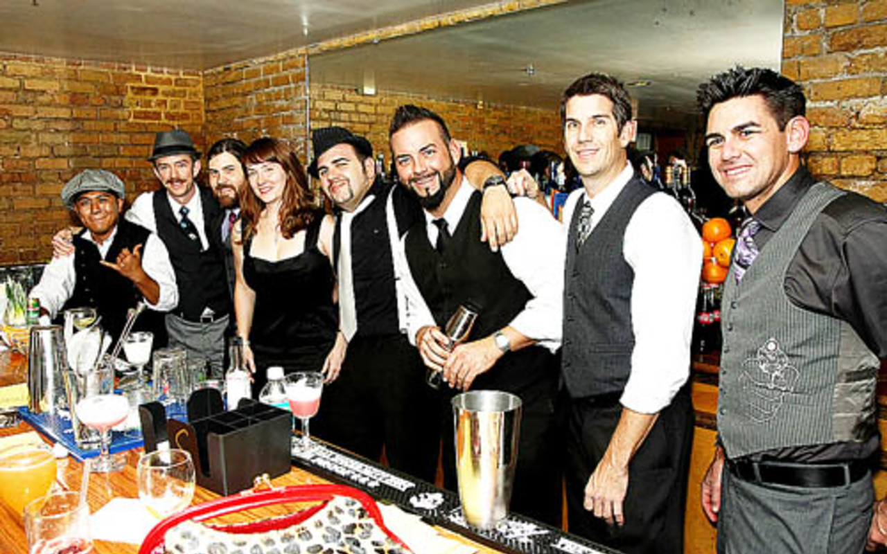 The Left Coast Bar Guild all gussied up at their first Repeal Day party.
