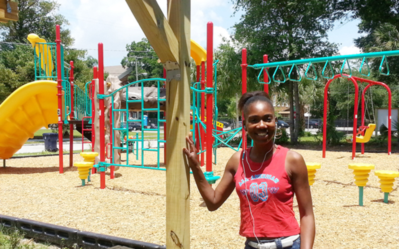 URBAN OASIS: Tametria Braddy calls the Kaboom Playground her “place for tranquility.”