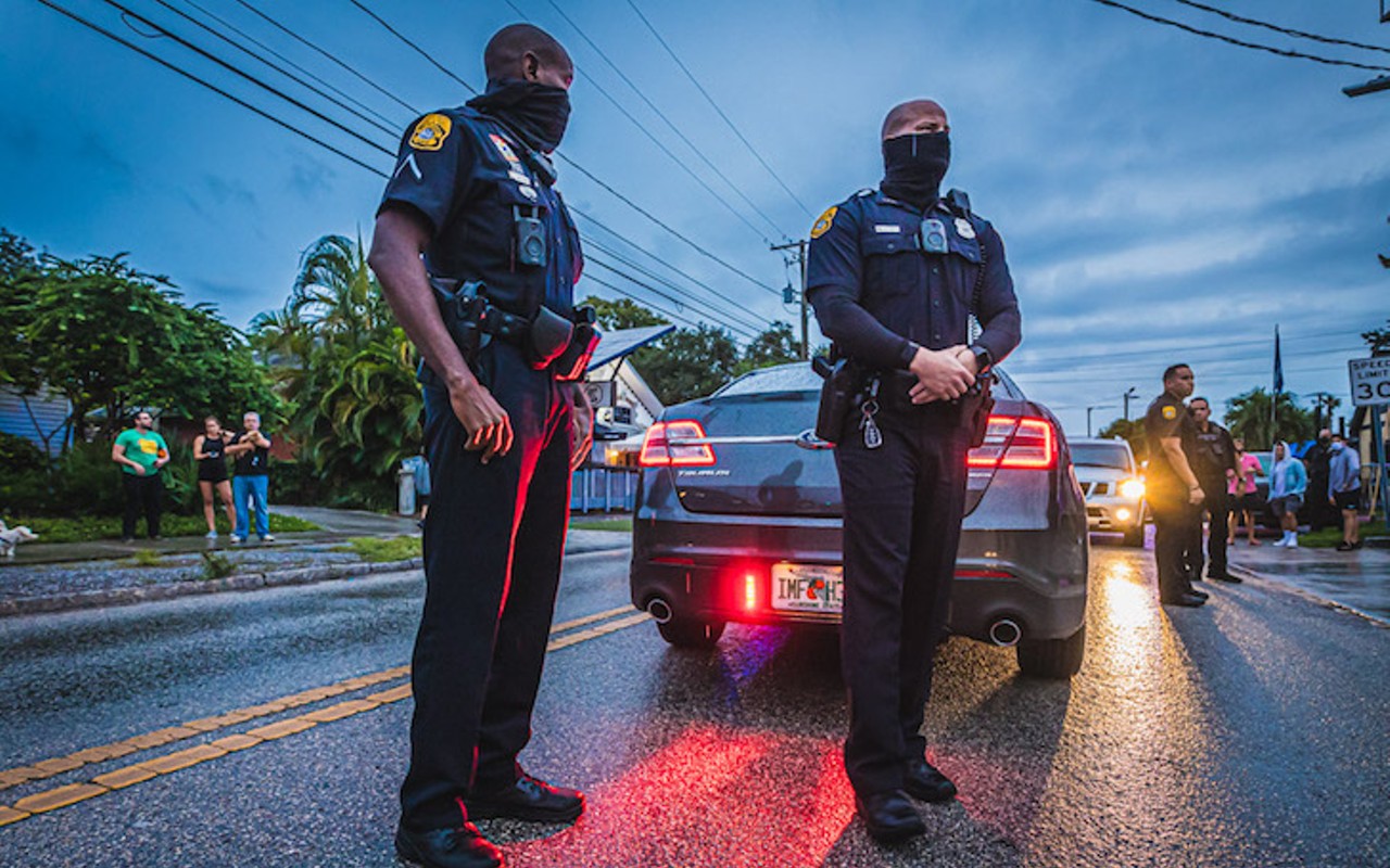 Tampa police officers in September 2020.