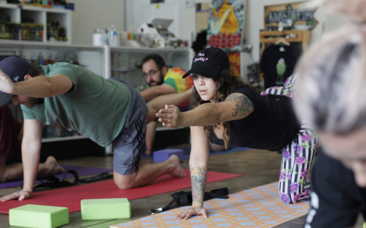 Tampa's Chillum Glass Gallery is now offering a CBD yoga class