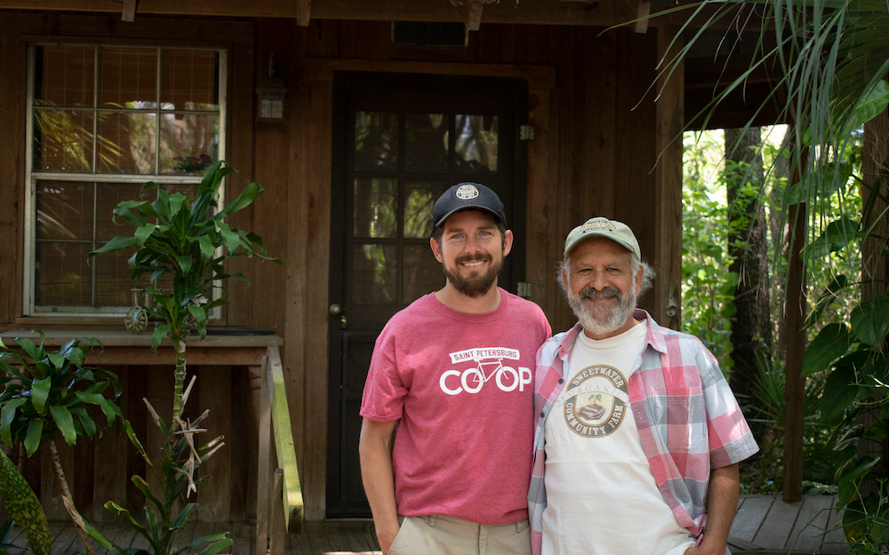 Chris Kenrick (L) and Rick Martinez of Sweetwater Organic Community Farm.