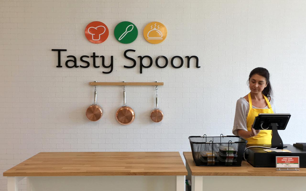 "[Customers] can grab their meal, check out, and go," said Tasty Spoon's Shalin Lele.