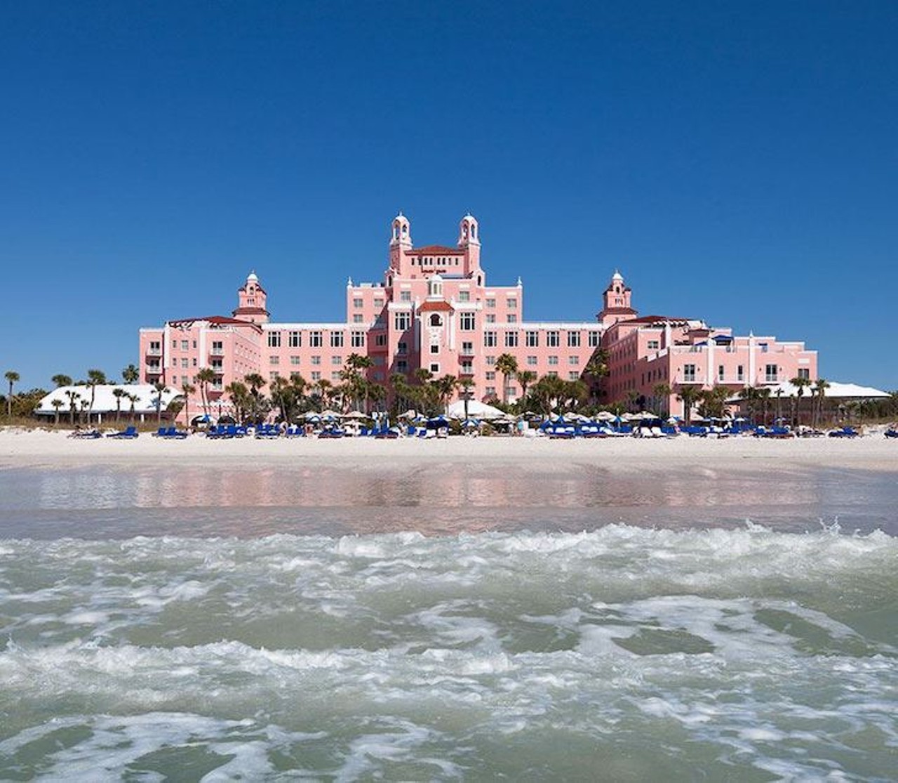 The Don CeSar
3400 Gulf Blvd, St. Pete Beach, FL
Built in 1928, The &#147;Pink Palace&#148;  sits on St. Pete beach and is not only known for its extravagant grounds, but also for its haunted hotel rooms. Many guests reported seeing a man with a top-hat walking into rooms and terrorizing guests. Others report the hotel&#146;s original owner, Thomas Rowe, wandering around the property.  
Photo via doncesar.com