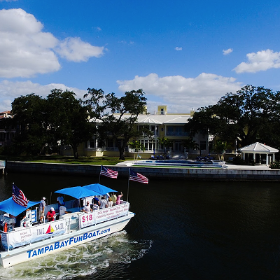 Tampa Bay Fun Boat    Departs from Tampa Convention Center Boat Docks. 333 S Franklin St., Tampa. 727-204-9787    Whether you're just visiting, a life-long resident, or just want to learn about local history and all the cool houses on Davis Islands, Tampa Bay Fun Boat’s sightseeing and sunset one-hour tours are arguably one of the best boating options in downtown Tampa. Bottled water is provided, but you are allowed to bring your own cooler with drinks and alcohol if you’re over 21.         Photo via Tampa Bay Fun Boat/Facebook