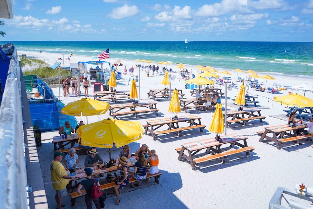 Visit a truly beachside restaurant or bar
Where else than Tampa Bay can you enjoy a cold beer and cheeseburger while sticking your toes in the sand? Not every restaurant can combine good eats and beachside views. So, hit the link above for a comprehensive list of local restaurants and bars that are truly on the sand.  
Photo via Caddy’s/Instagram
