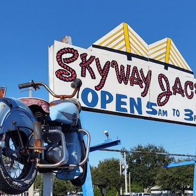 Skyway Jack&#146;s    2795 34th St. S, St. Petersburg    Look for the Humpty Dumpty on the front lawn or the large rooster and motorcycle outside of Skyway Jack&#146;s for a hearty Southern breakfast or lunch. The menu includes omelettes for under $8, soups for under $3, $3.50 hotdogs, $5.95 patty melts, $6.75 reubens and more.    Photo via Skyway Jack&#146;s/Facebook