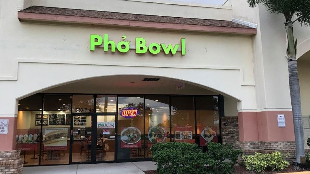 Pho Bowl New Port Richey
5 out 5 stars, 17 reviews
5250 Green Key Rd., New Port Richey 
”The ladies working the counter and bringing out the dishes were great and very friendly! I'm guessing one of them might have been an owner. She was so nice and really seemed to be happy we liked our food! My absolute favorite part of Pho Bowl is how they have a bar up by the counter where you can go add extras to your dish. They have lime, bean sprouts, and basil along with other items available. What?!?! I usually have to beg and pay extra to get additional Basil and bean sprouts. I love that they provide it for you to add!!” - Heather B.
Photo via Pho Bowl/Facebook