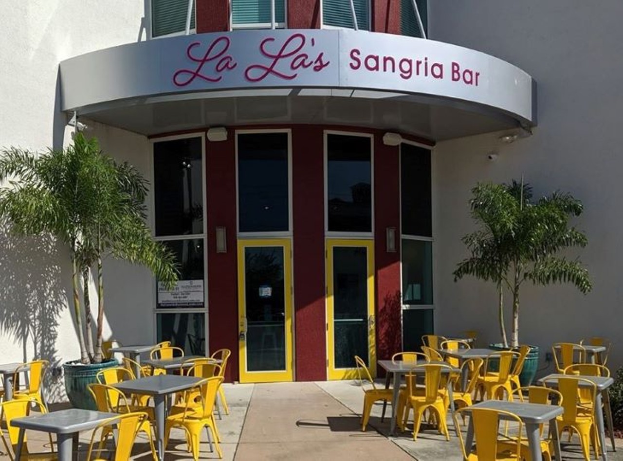 La La's Sangria Bar  
203 N Meridian Ave., Tampa
La La's Sangria Bar finally opened last November. Located in the Channelside District, the restaurant offers eight different sangrias for $10 or less. If you&#146;re feeling hungry, grab a salad, flatbread or tapas dish for less than $20. Choices include brie stuffed meatballs with cranberries, scallops ceviche and crispy pork belly skewers.
Photo via La La's Sangria Bar/Facebook