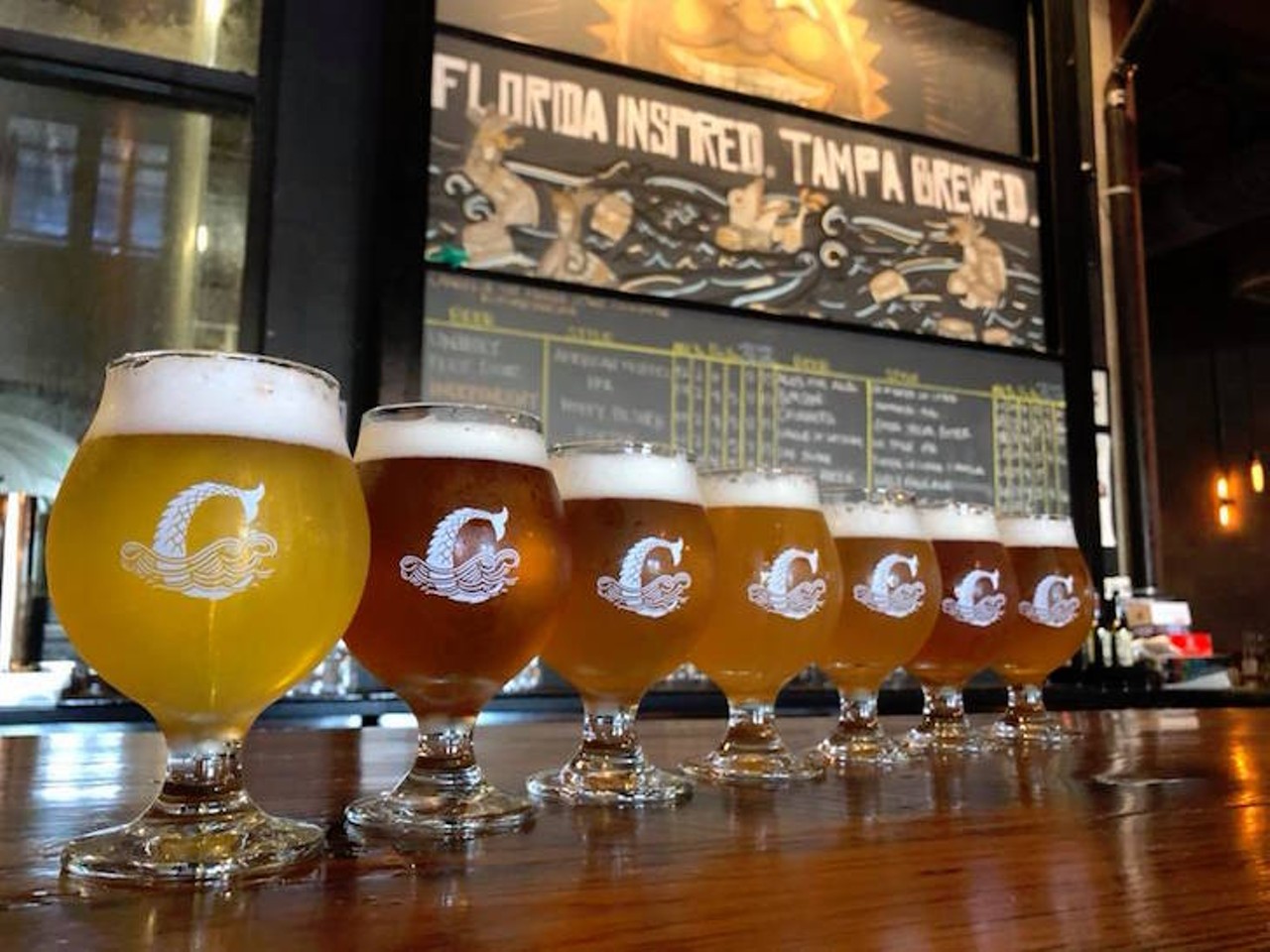 Coppertail Brewing Co.
2601 E. 2nd Ave., Tampa, 813-247-1500
Coppertail Brewing Co. and The Stein & Vein shared a tasting room since 2017, with Coppertail covering the bar and Stein & Vein at the Kitchen&#146;s helm. Now, Coppertail has the reins all to themselves, bidding adieu to their partners back in June, and producing a food identity all their own. The new menu features items like buffalo cauliflower, tikka masala flatbread, chicken wings, steak sandwich, vegan sausage sandwich and charcuterie, to name a few.
Photo via Coppertail Brewing Co/Facebook
