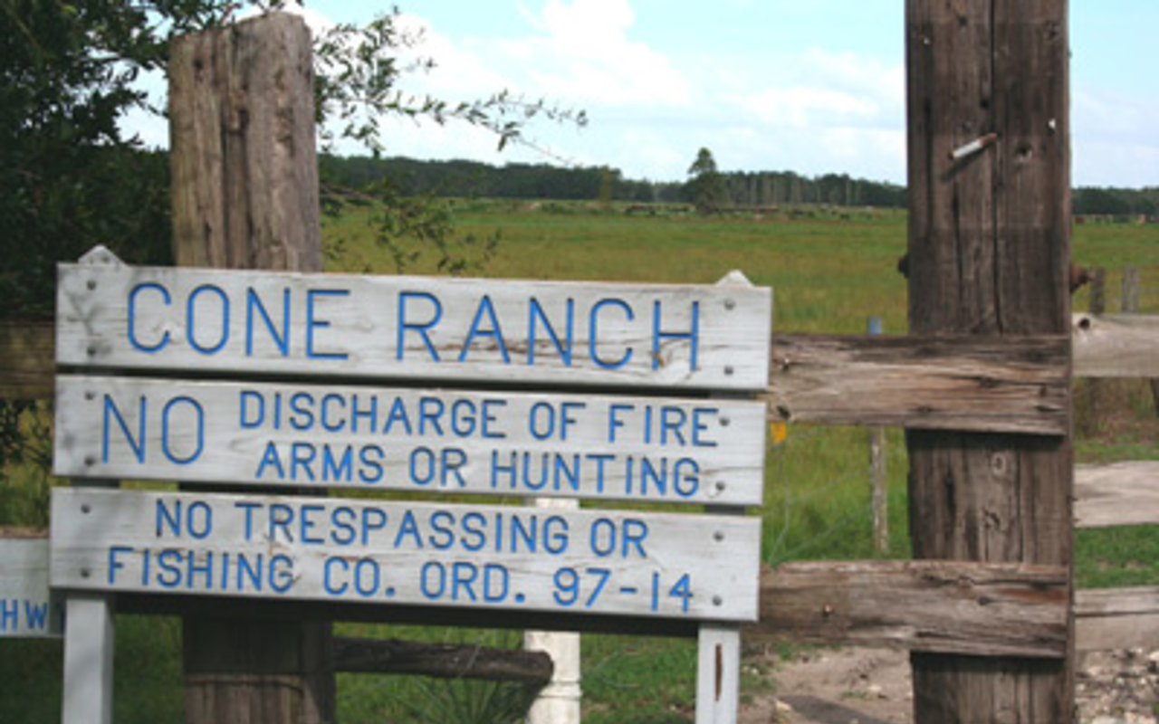 SPORTS GO HERE: The 12,700-acre Cone Ranch has a long, controversial history. It would trade its herd of cattle for traveling sports teams and youth league games under a $40 million plan being championed by Commissioner Jim Norman.