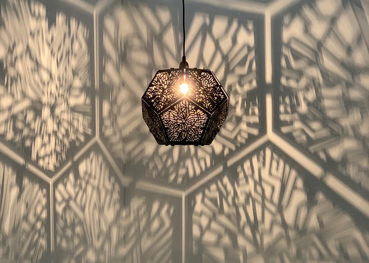 See Ya La'ford&#146;s latest work at Tempus in Seminole Heights La'ford is exhibiting a series of sculptures/geometric chandeliers for the first time, and they look awesome.Opening reception Sat., Mar. 23, 7-9 p.m.
Photo by  Ya La'ford 