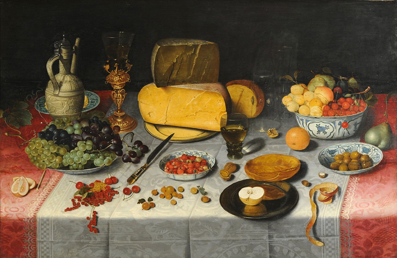 See European Masterpieces from the Grasset Collection at the MFA in St. PeteOpens Sat., Mar. 23
Floris Claesz. van Dyck, Dutch, 1575-1651, Banquet Still Life, Oil on oak panel, Grasset Collection; Photo courtesy of the Museum of Fine Arts