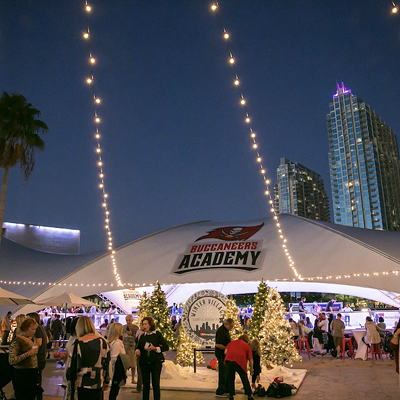  Winter Village at Curtis Hixon Park    600 N Ashley Dr., Tampa    Nov. 17-Jan. 1    Featuring an elevated 360-Degree Light Show, ice skating, curling and a massive pop-up market, Winter Village has just about everything. Entry to the area is free, but ice skating will cost $17 per ice skater for all ages. The Winter Village Express, a tram ride featuring sing along songs and trivia will cost $10 for persons two years and older.   Photo via Winter Village/Facebook