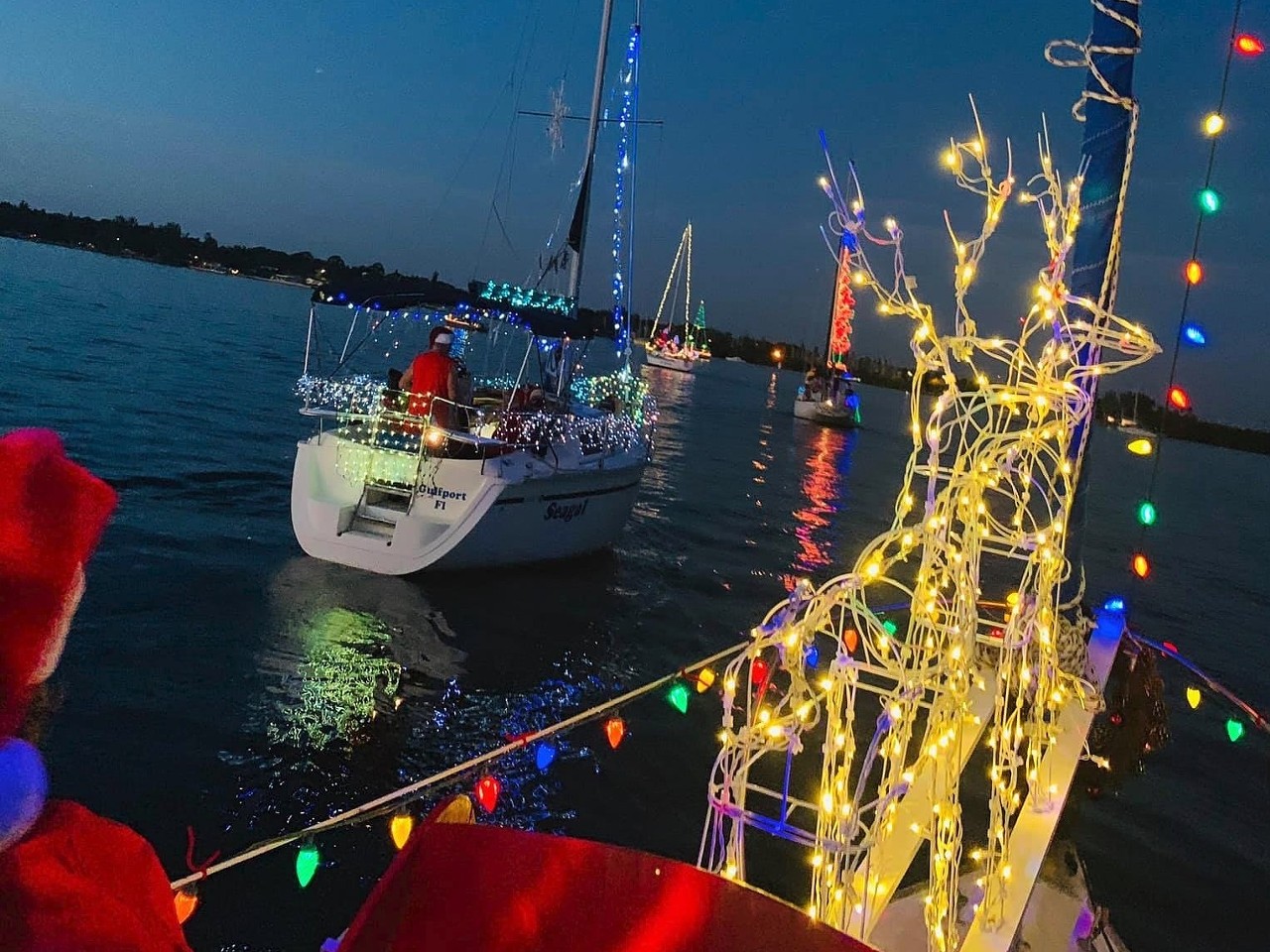  Boca Ciega Yacht Club Christmas Boat Parade
Boca Ciega Yacht Club, 4600 Tifton Dr. S., Gulfport
Dec. 9
Beginning at 6 p.m., Boca Ciega Yacht Club is hosting its 38th annual Christmas Boat Parade. The parade will begin at Gulfport Municipal Marina and continue throughout Gulfport. Boat skippers will be required to donate two unwrapped toys to Operation Santa, Gulfport’s annual toy drive in order to participate. 
Photo via Boca Ciega Yacht Club/Facebook