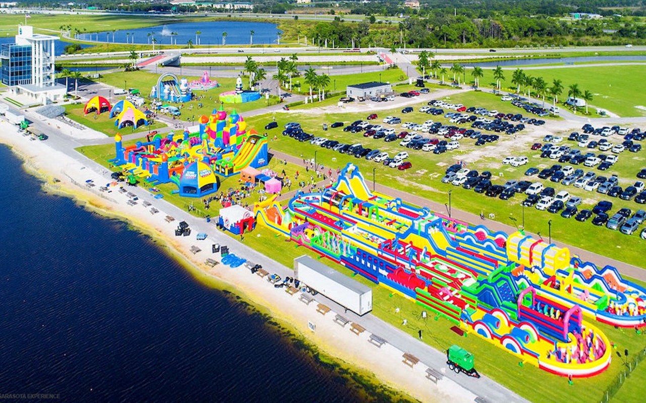 The Guinness-certified 'world's largest bounce house' returns to Tampa