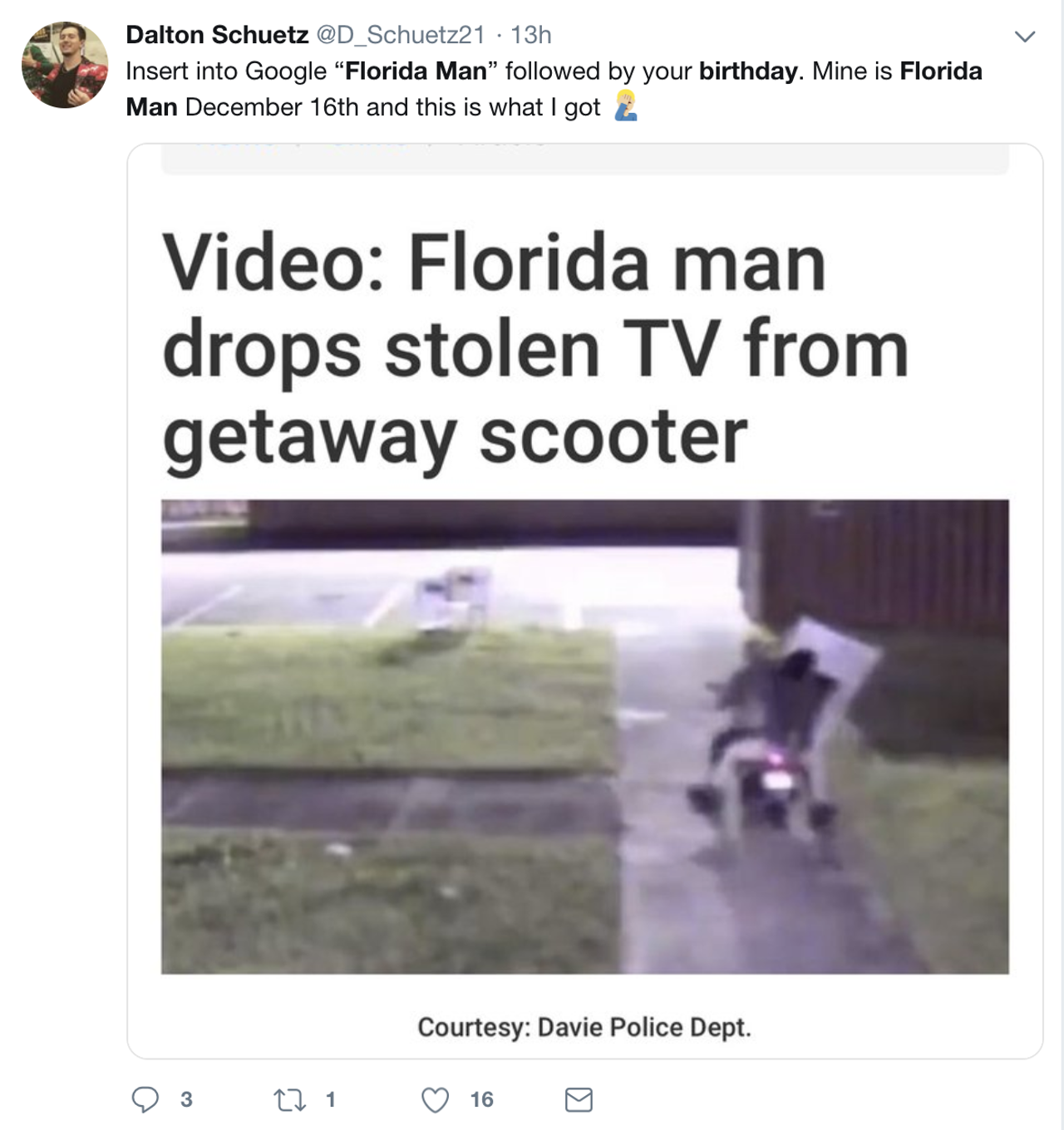 The most ridiculous tweets from the viral 'Florida Man Birthday Challenge'