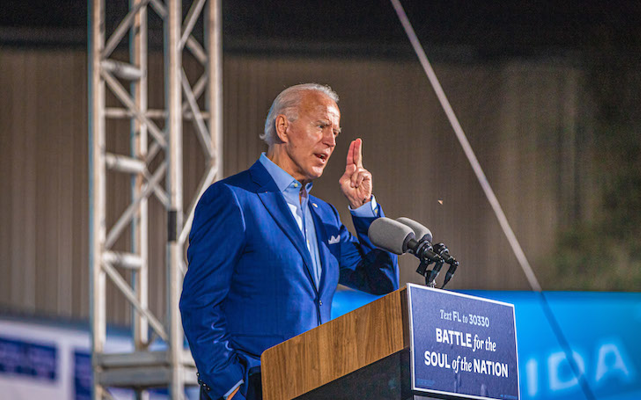 Joe Biden in Tampa, Florida on Oct. 29. 2020.