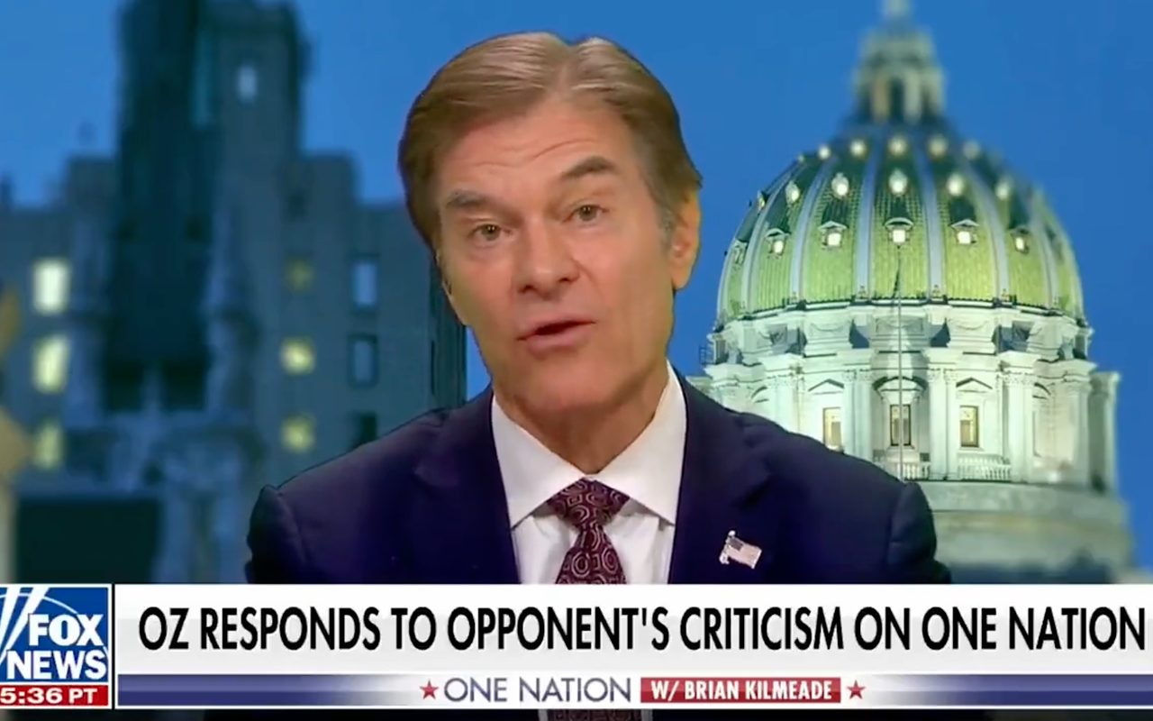 Dr. Oz, who is running one of the most dogshit Senate campaigns in history.