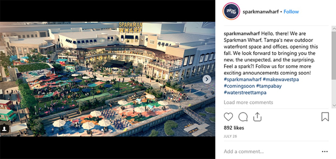 Sparkman Wharf (@sparkmanwharf)
Channelside is about to be fun again thanks to Sparkman Wharf. Follow them on Instagram to see what's it's all about. #sparkmanwharf #makewavestpa
Image via Sparkman Wharf