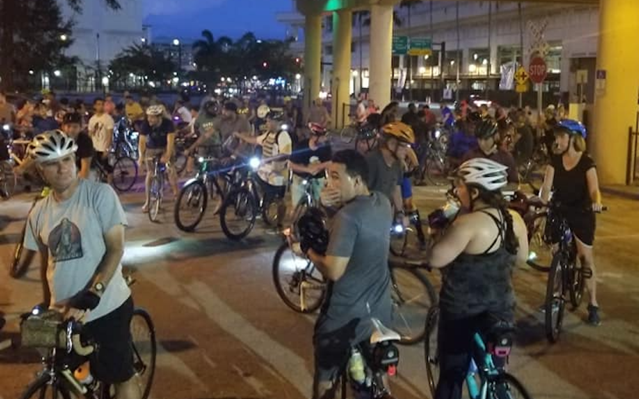 While the cops have rules for riding bikes at night (read: lights), Critical Mass Tampa Bay only has one: no gaps.