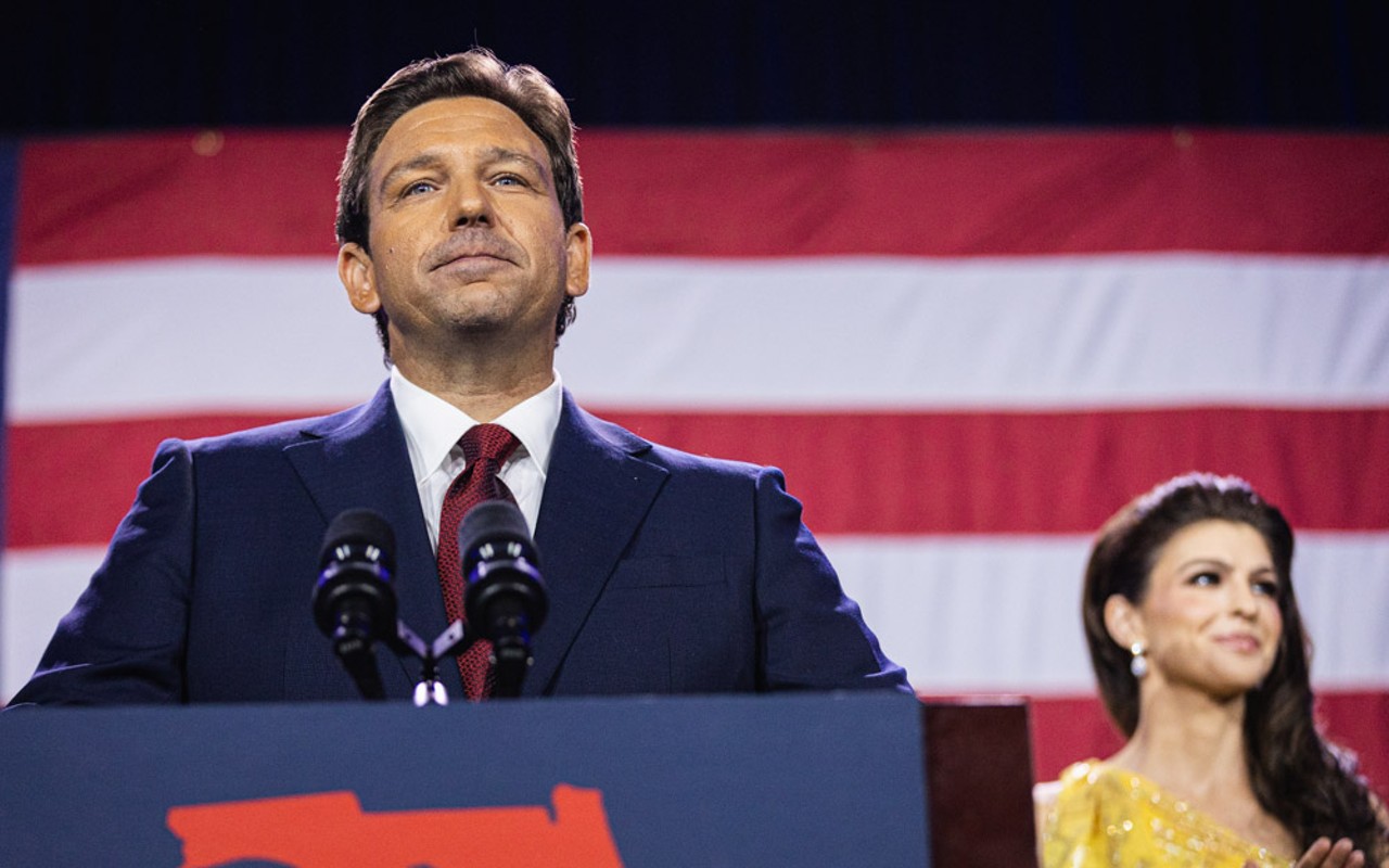Ron DeSantis during his victory speech at the Tampa Convention Center on Nov. 8, 2022.