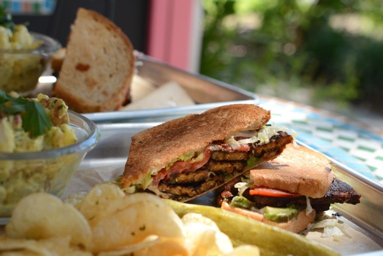 New in Gulfport, the vegan deli's meatless menu features sandwiches like the TALT.