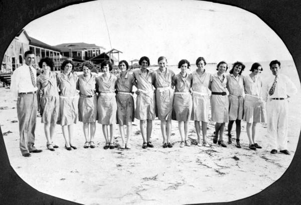 Group of women at Clearwater Beach. Date unknown.