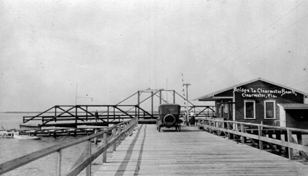 Bridge to Clearwater Beach. Published in 1900.