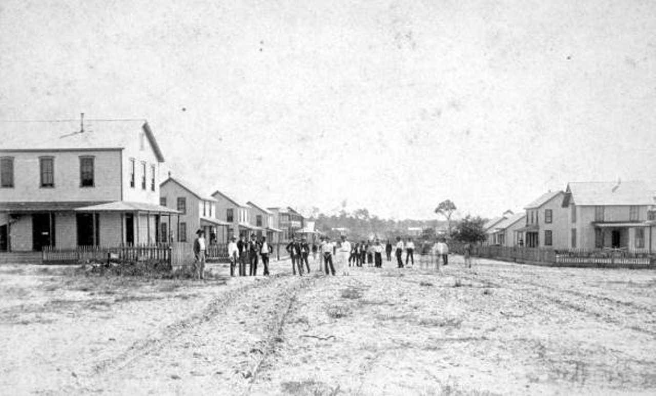 Ybor City street scene sometime in 1885.