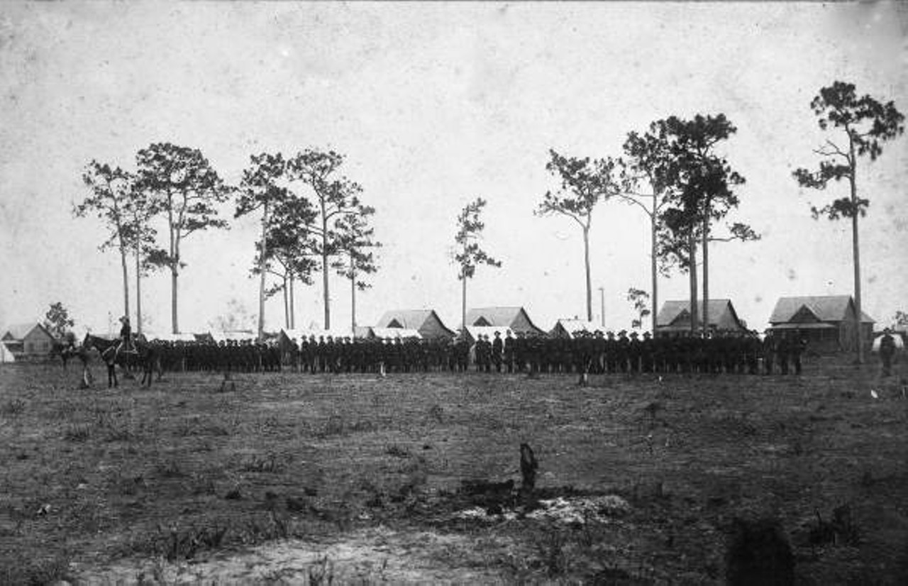 Review of troops - Ybor City, Florida. 1889