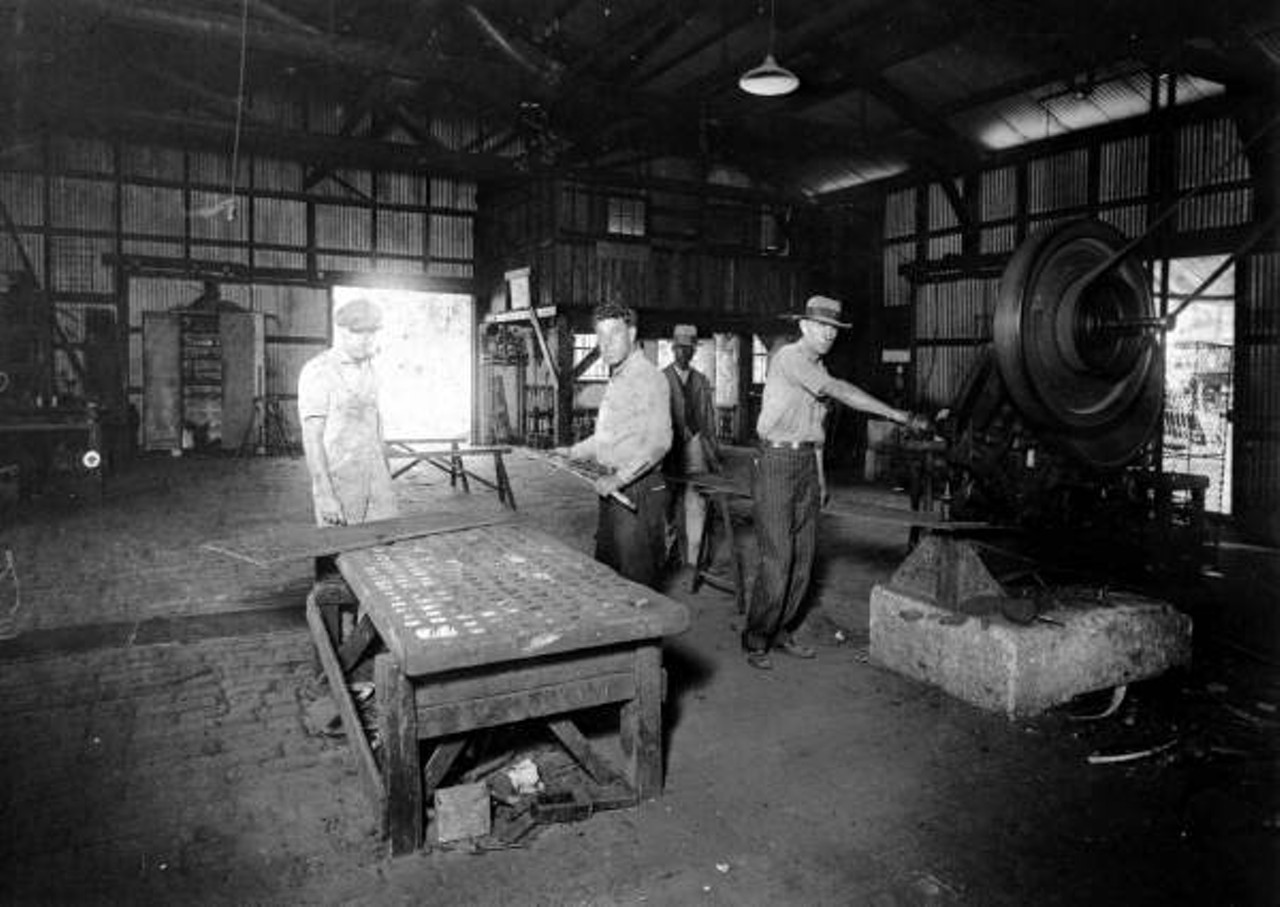 Tampa Forge & Ornamental Iron Works, located at 2nd Avenue and 19th Street. Ybor City, Florida. 1925.