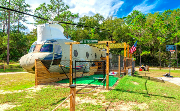 This Tampa Bay vacation rental lets you spend the night in an actual Chinook helicopter