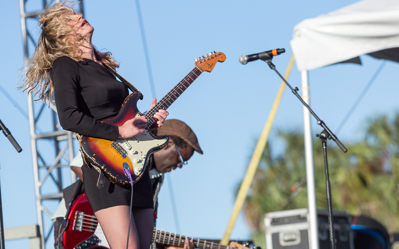 Ana Popovic plays Tampa Bay Bluesfest at Vinoy Park in St. Petersburg, Florida on April 7, 2017.