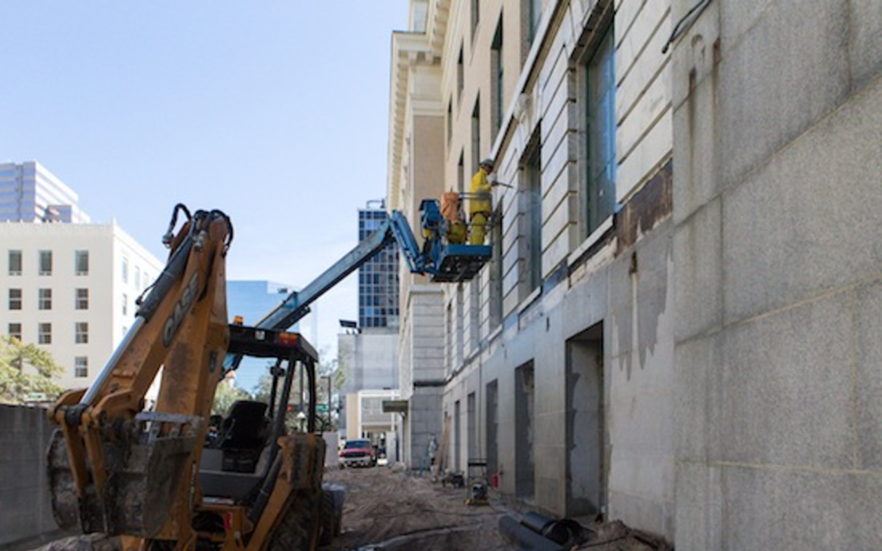 SUCCESS STORY: Construction teams continue to gussy up Tampa’s Federal Courthouse, on its way to becoming Le Meridien.