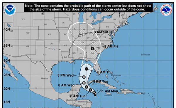 Tropical disturbance in Gulf has 90 percent chance of development this week, says forecasters