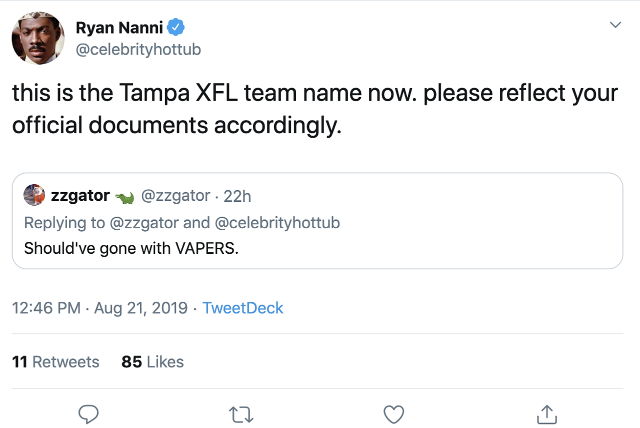 Twitter savagely roasts Tampa Bay's new 'Vipers' XFL team