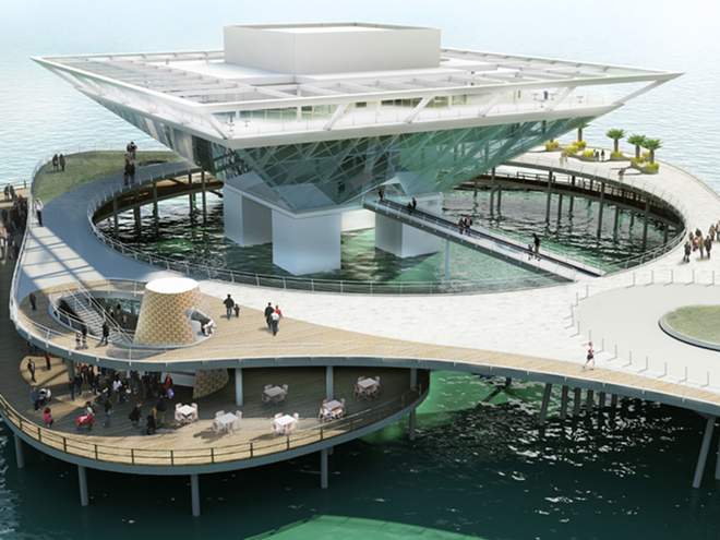 Destination St. Pete Pier. See? No waterfall. - St. Pete design group