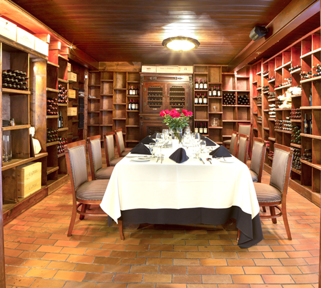 The restaurant's got a wine cellar in one of its private dining rooms. - Chip Weiner