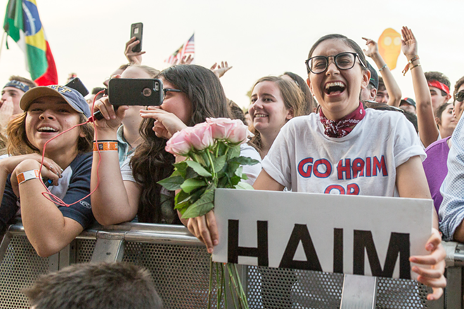 HAIM fans at Austin City Limits at Zilker Park in Austin, Texas on October 9, 2016. - Tracy May