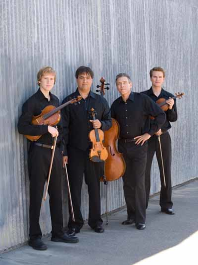 SWINGING WITH STRINGS: The Turtle Island Quartet will showcase their jazz chops this Friday at USF. - © Michael Amsler 2008