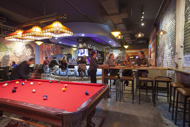Two pool tables, wall-length murals and more get your attention at The Lure. - Nicole Abbett