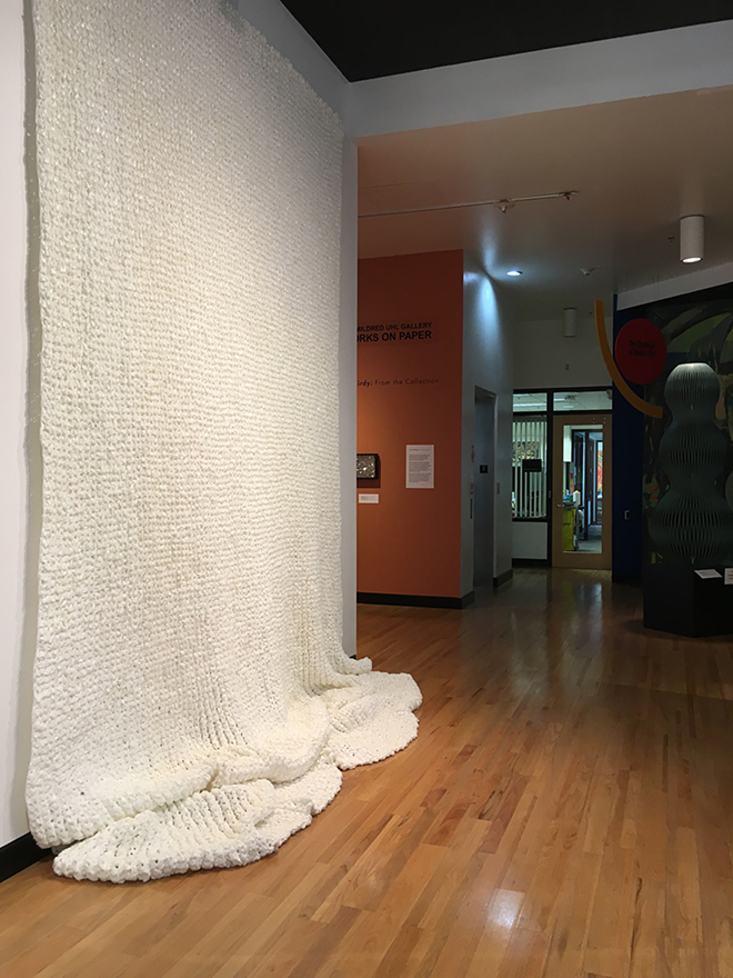 Is it bad that I want to curl up in this "blanket" and take a nap? - "MELTING WALL" BY AKIKO KOTANI; PHOTO BY JENNIFER RING