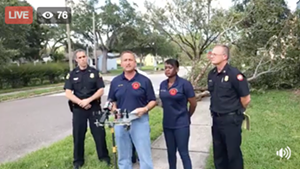 St. Pete Mayor Rick Kriseman, Deputy Mayor Kanika Tomalin and other officials brief the press and public about Irma cleanup and recovery efforts. - City of St. Petersburg Facebook page