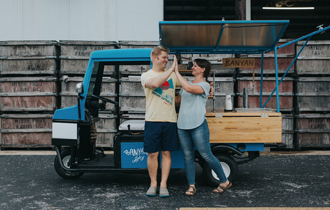 Husband and wife dup Josh and Abbey Schmitt launched Banyan Coffee Co. in 2013. - COURTESY