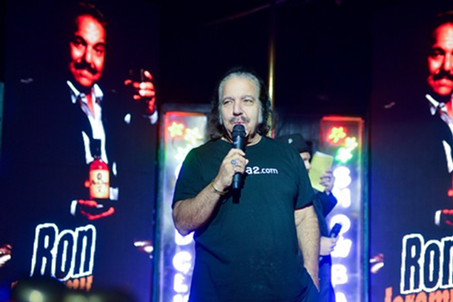 STIFF UPPER LIP? Photo of Ron Jeremy at Night Moves 2013. - Brian James