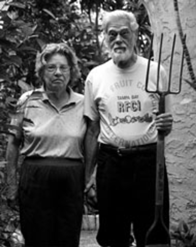UNCOMMON HORTICULTURISTS: Theresa and Bob - Heath in  their garden. - Samantha Dunscombe