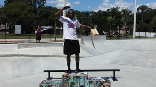 Tampa resident Darrell Gordon, 24, took home top honors in the best trick competition. - Chris Girandola